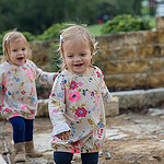 children playing outside photo